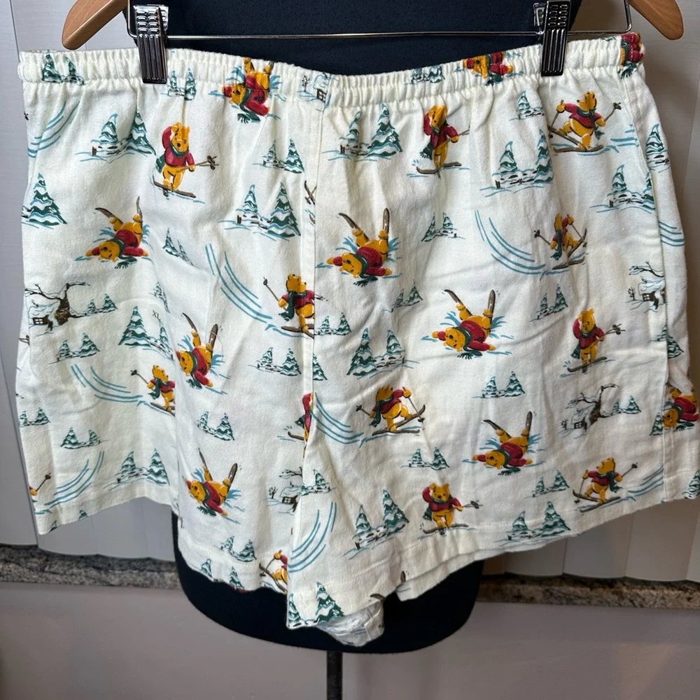 Disney Cream Winnie the Pooh Sleepwear 100% Cotton Shorts Size XL - Picture 3 of 6